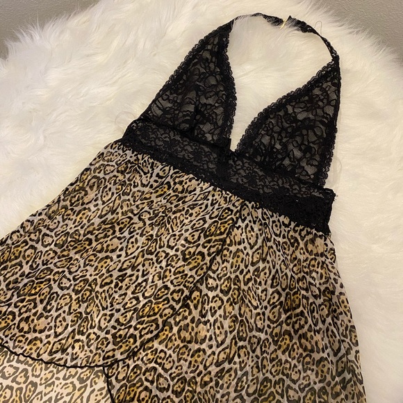 Victoria's Secret Other - NWOT Victoria’s Secret babydoll set leopard